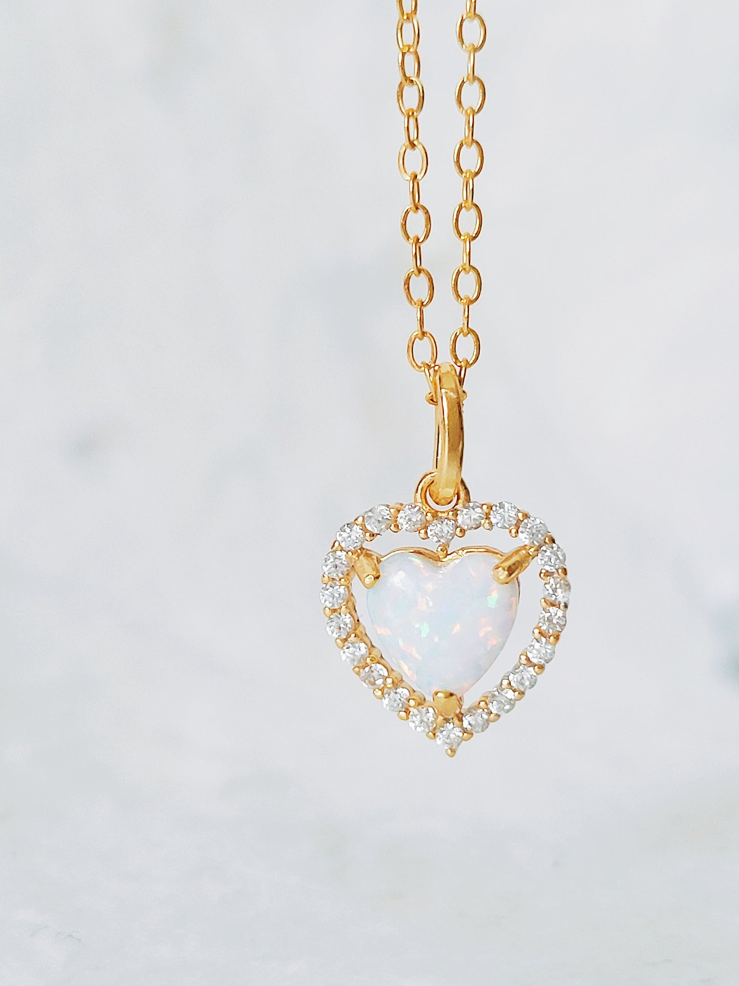 Heart Opal Necklace