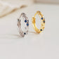 Sapphire Blue Star Huggie Earrings