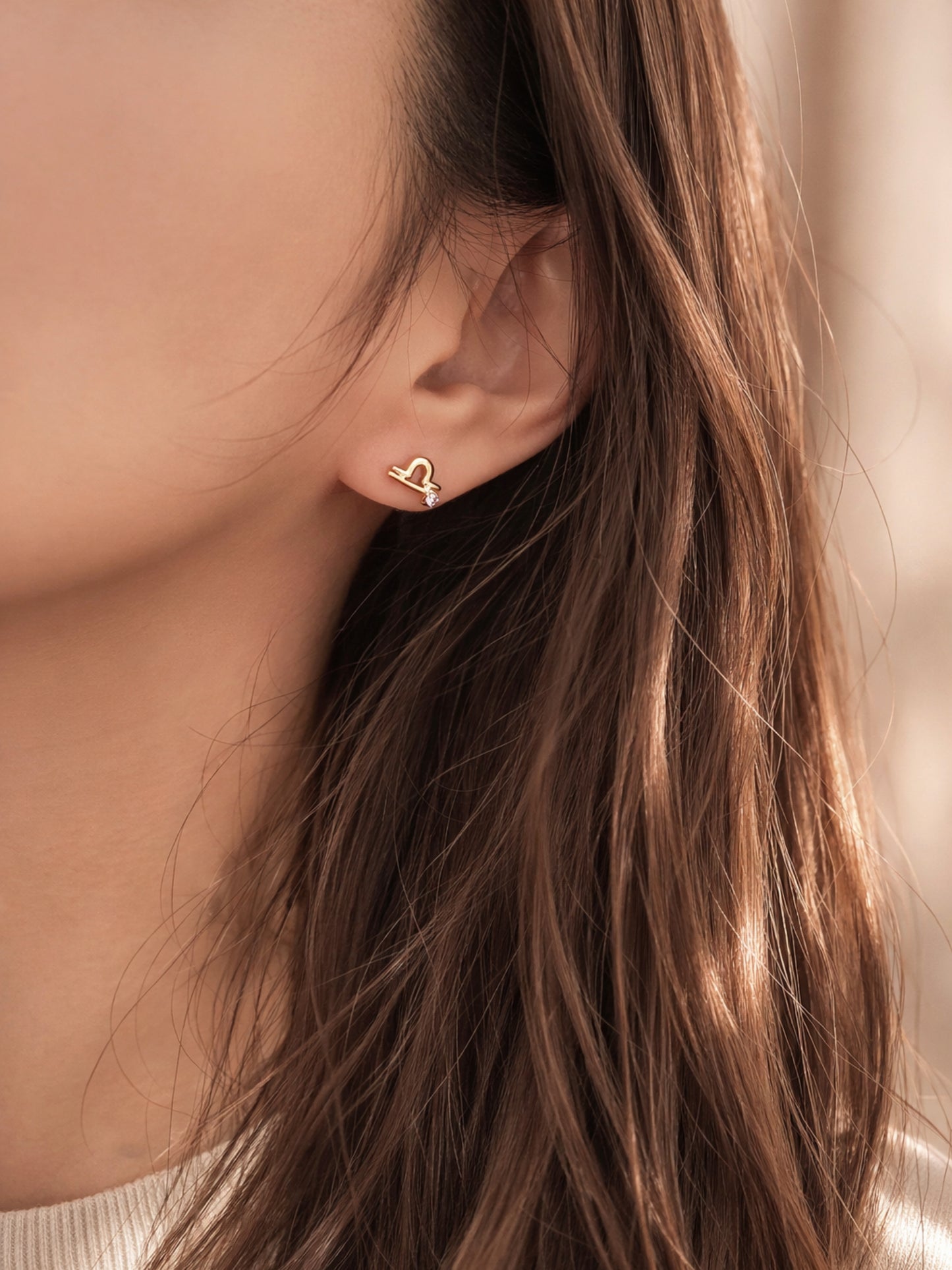 Starry Zodiac Sign Earrings · Libra