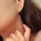 Emerald Green Enamel Hoop Earrings