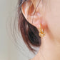 gold dangle hoop earrings