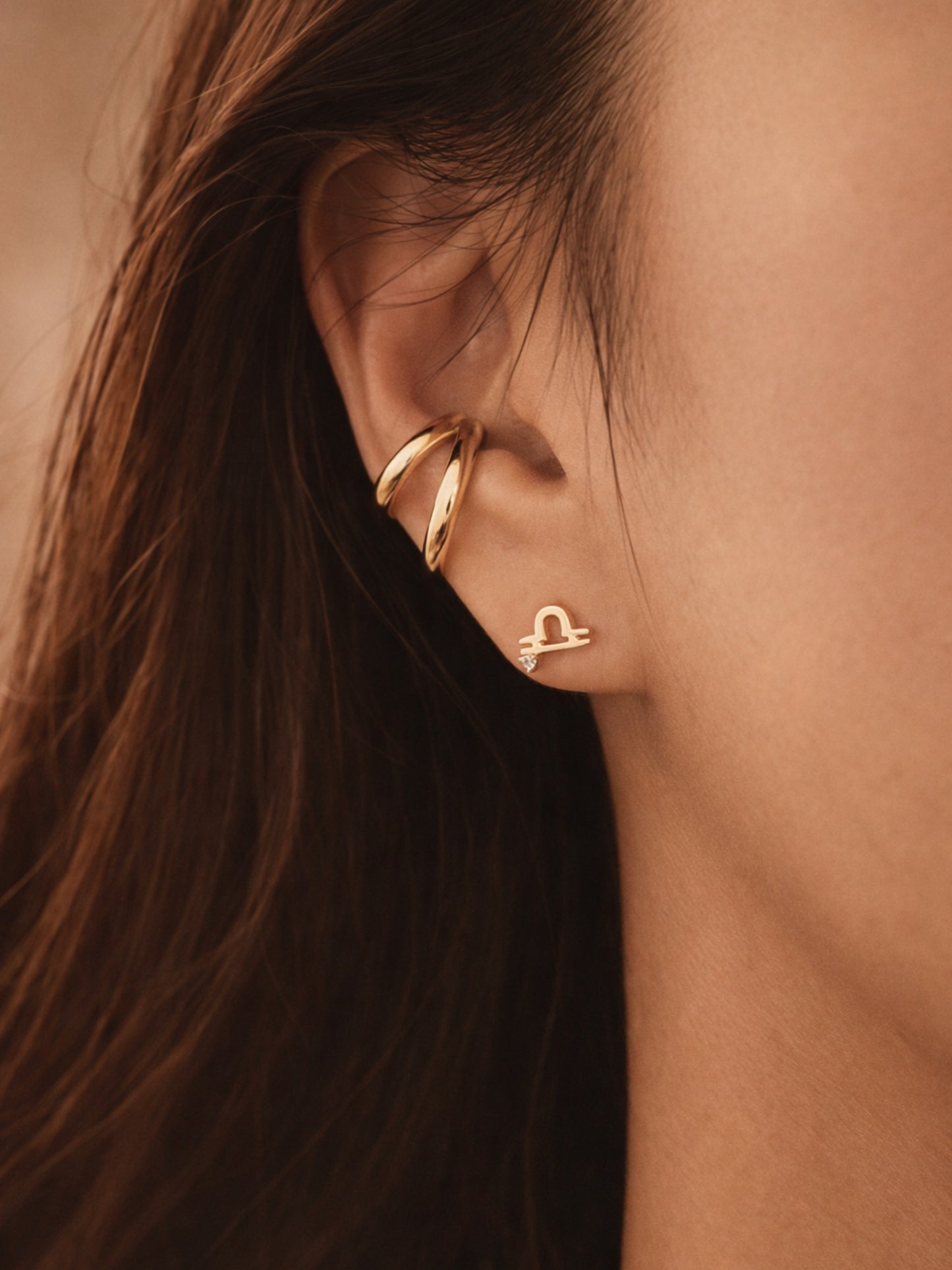 Starry Zodiac Sign Earrings · Libra