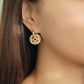 Victorian Enamel Flower Hoop Earrings