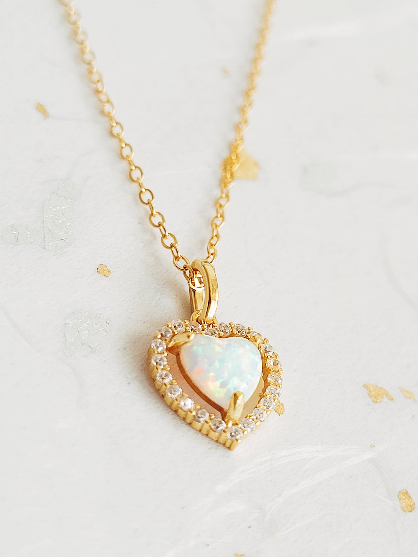 Heart Opal Necklace