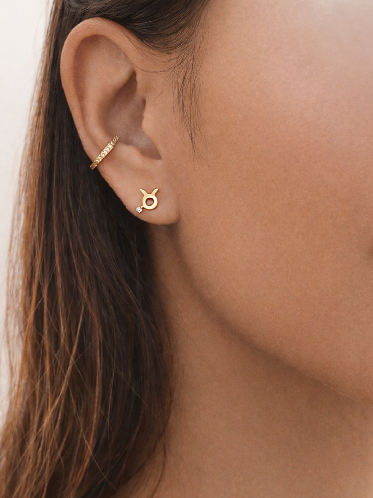 Starry Zodiac Sign Earrings · Taurus