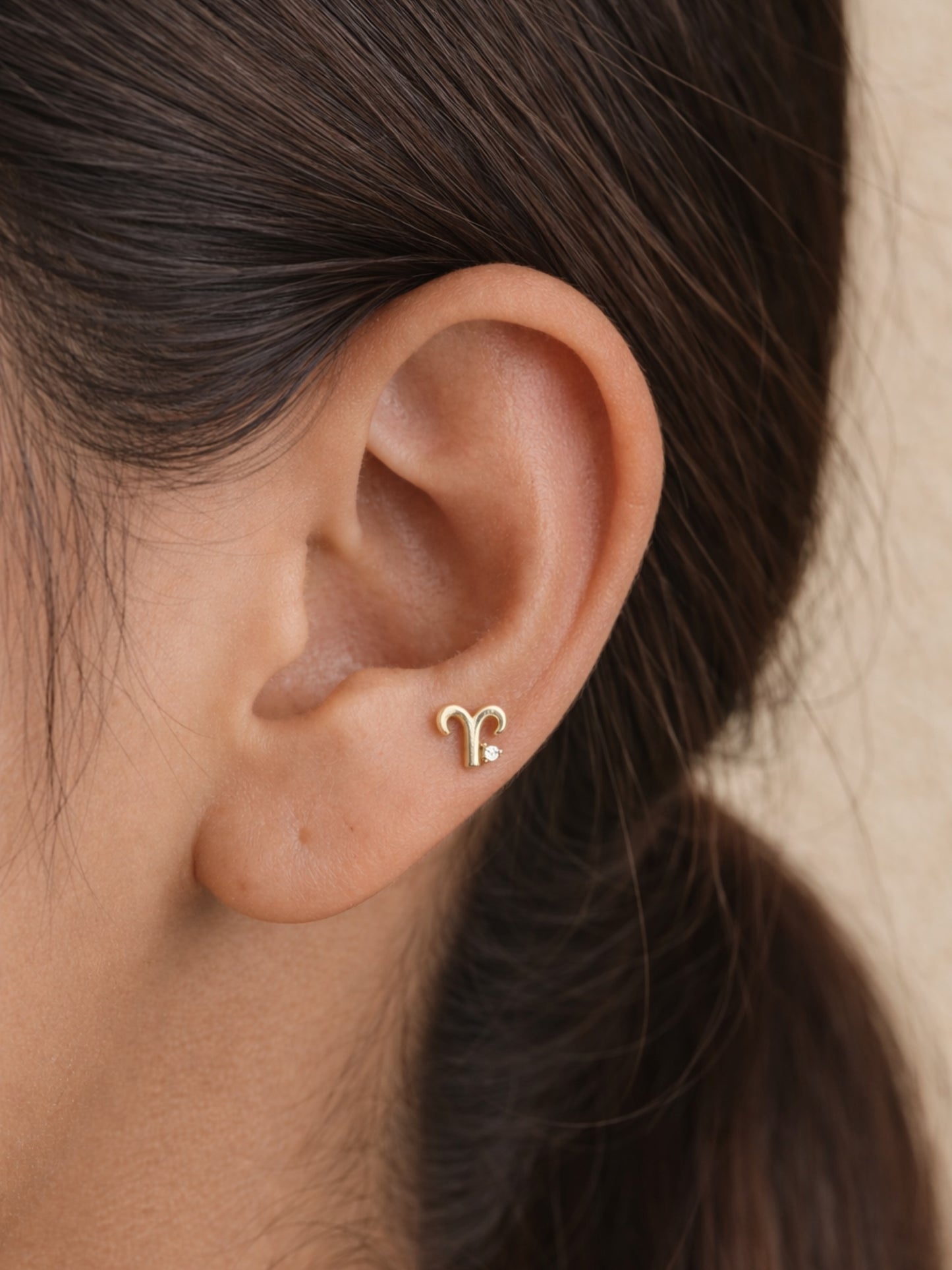 Starry Zodiac Sign Earrings · Aries