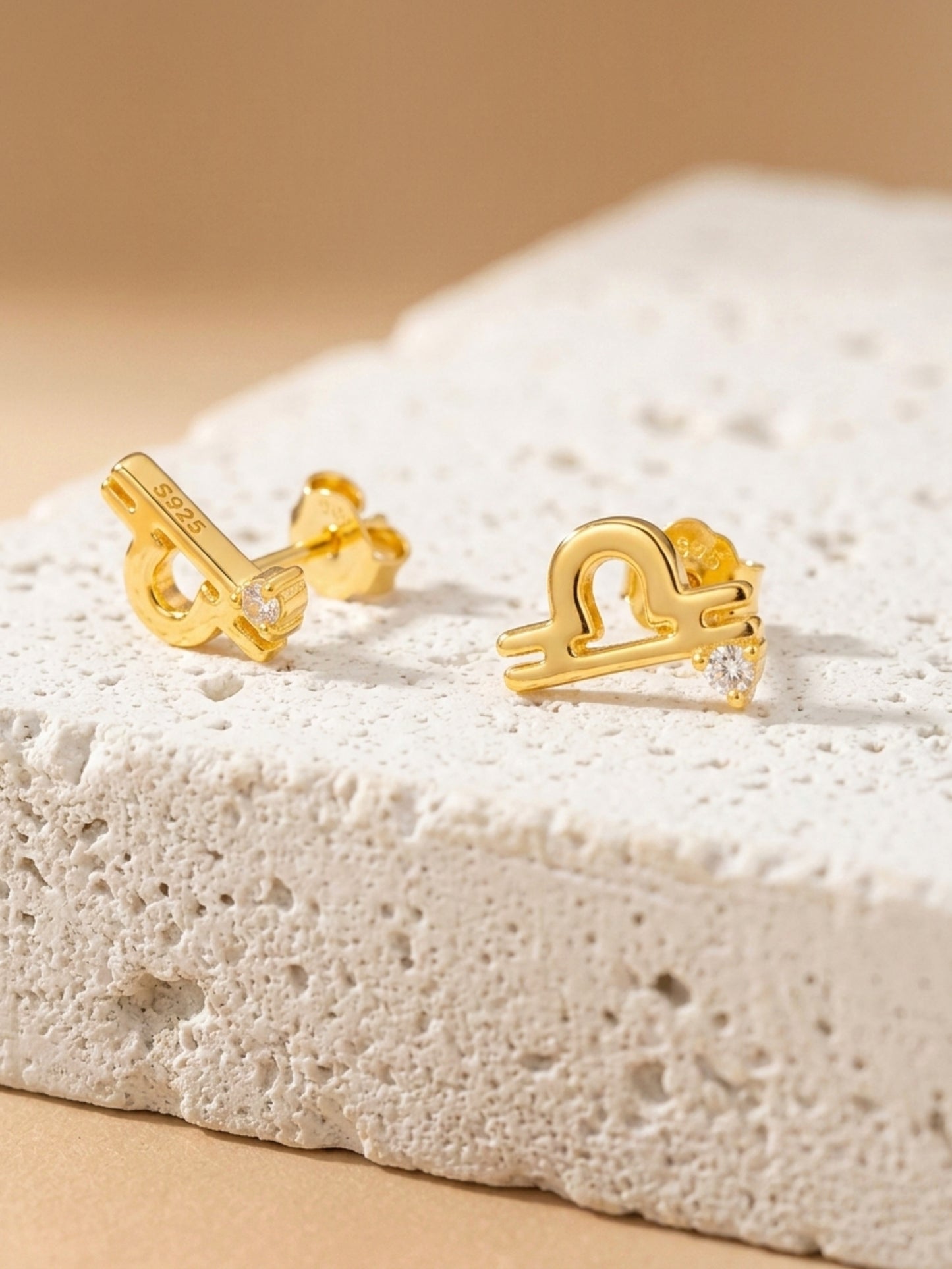 Starry Zodiac Sign Earrings · Libra