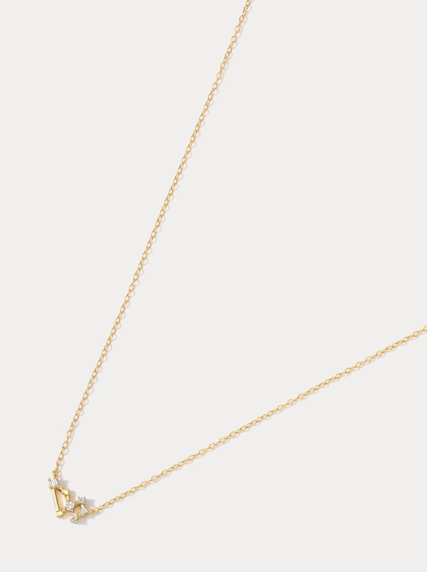 gold leo constellation necklace