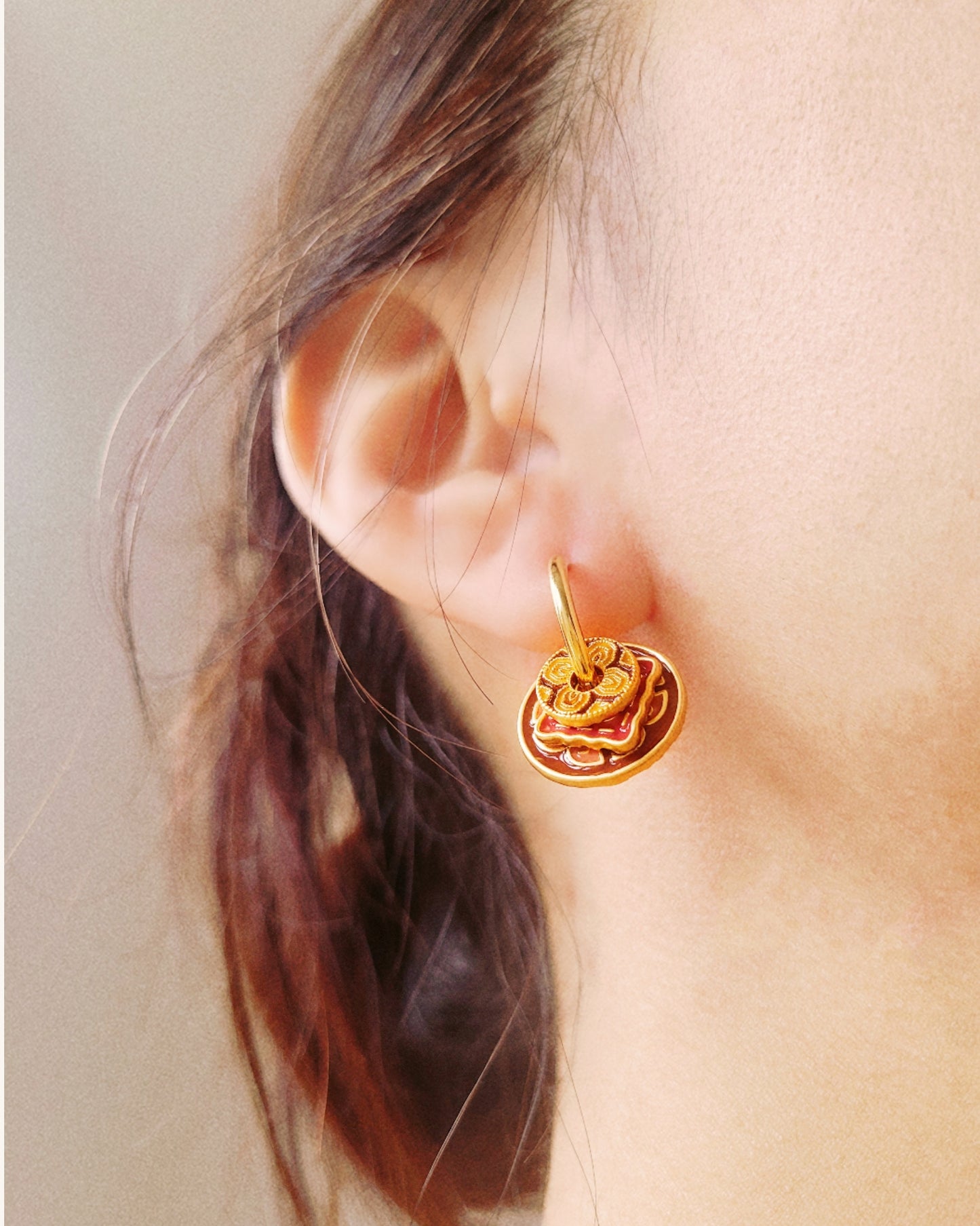 Cloisonné earrings
