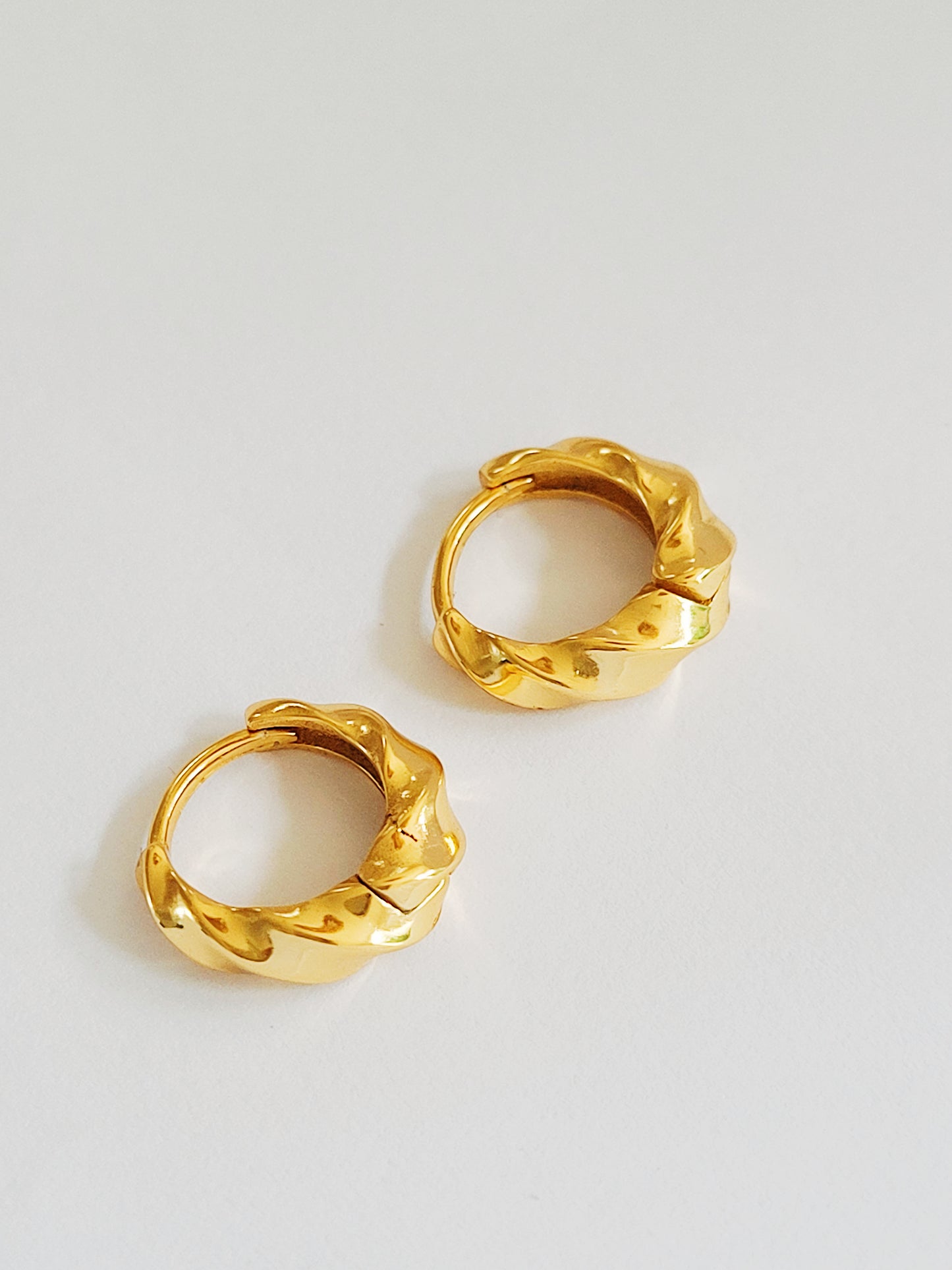 Thick Twist Hoop Earrings