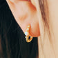 Opal Link Hoop Earrings