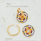 Victorian Enamel Flower Hoop Earrings