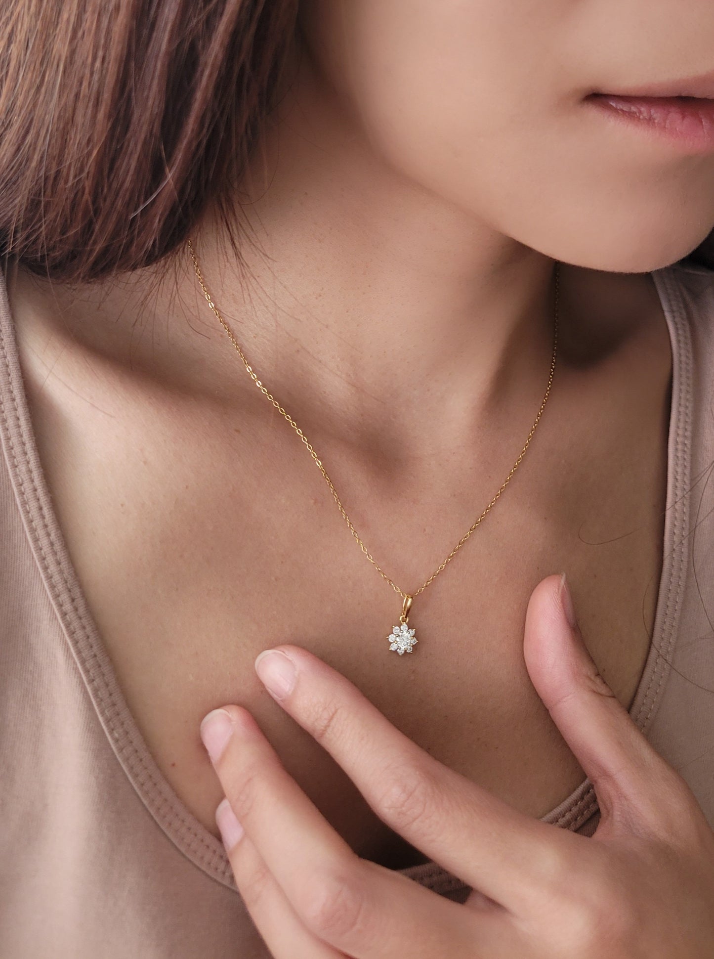 Snowflake Flower Necklace