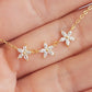 Triple Marquise Flower Necklace
