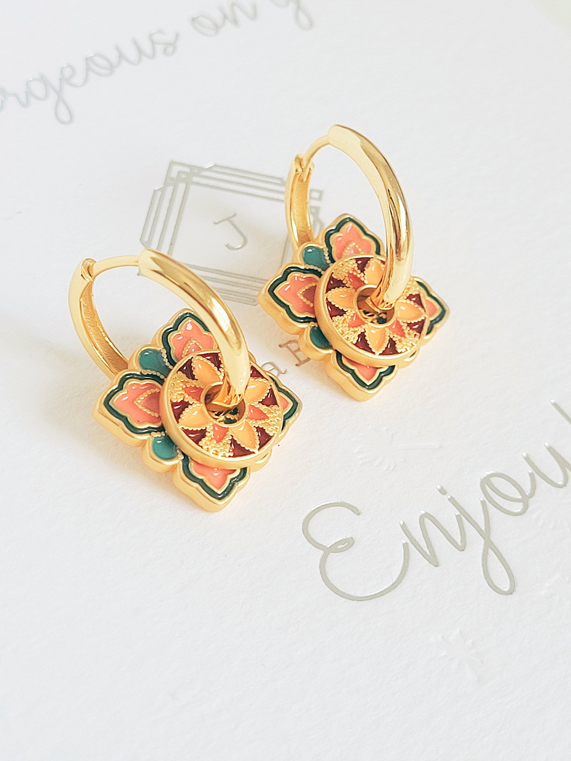 Enamel Earrings