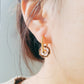 flower enamel earrings
