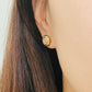 Victorian Tile Stud Earrings • Beige