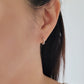 beads silver earrings 
