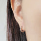 Silver hoops earrings for women