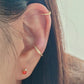 January Birthstone Stud Earrings with Garnet CZ
