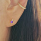 February Birthstone Stud Earrings with Amethyst CZ