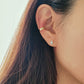March Birthstone Stud Earrings with Aquamarine CZ