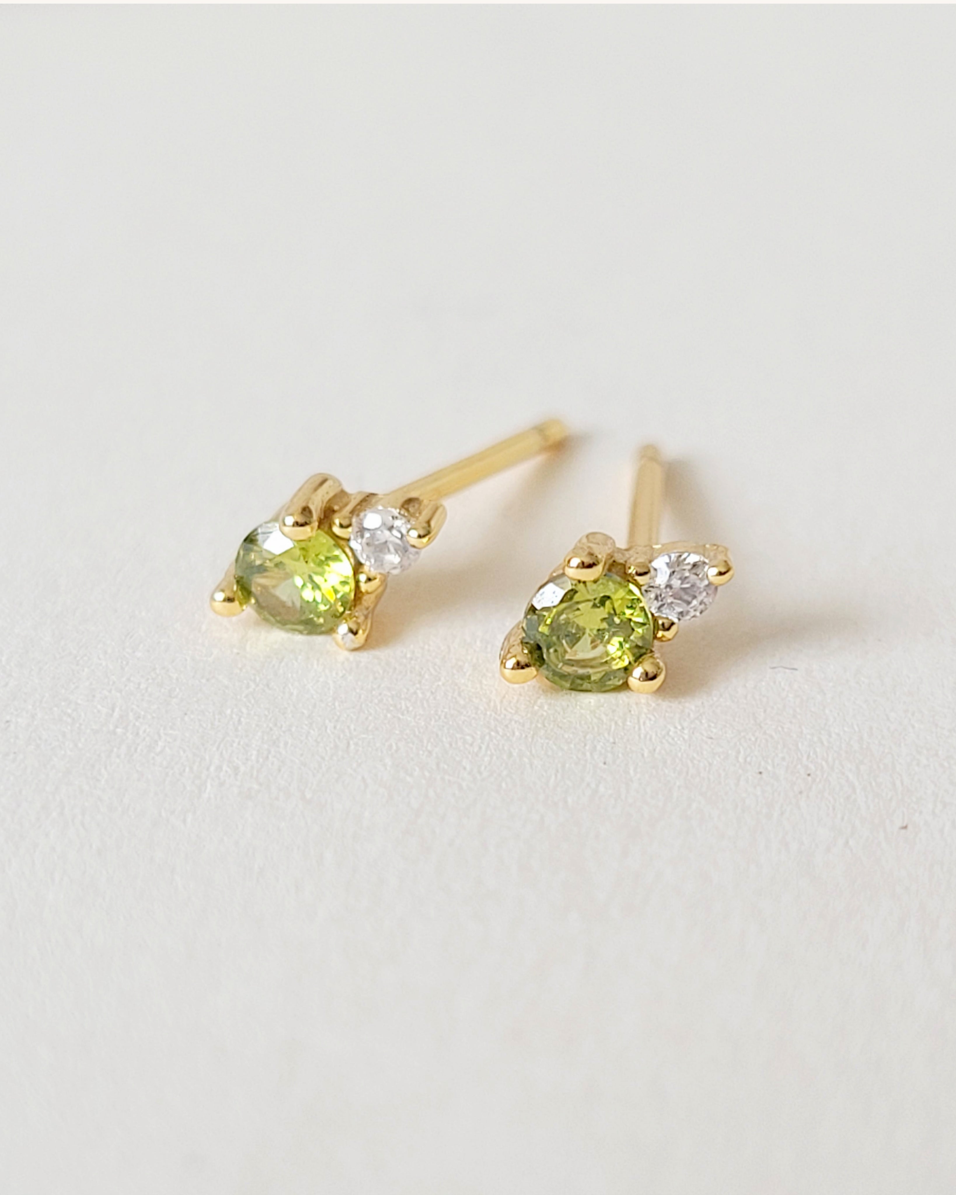 Rough Birthstone Stud Earrings | Jewelry by Johan - Jewelry by Johan