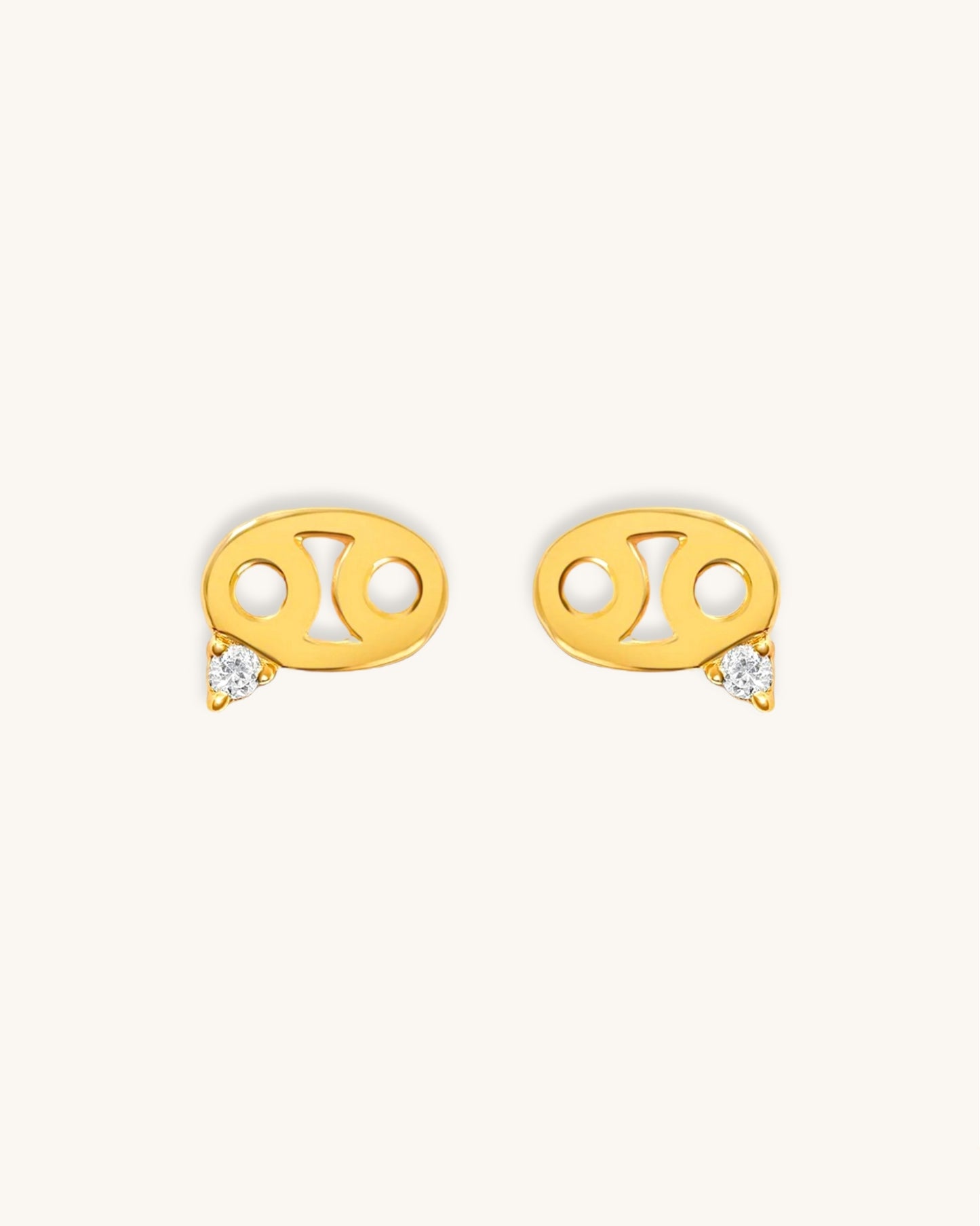 Starry Zodiac Sign Earrings · Cancer