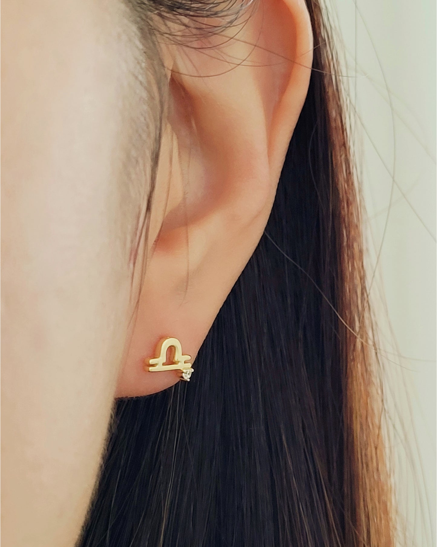 Starry Zodiac Sign Earrings · Libra