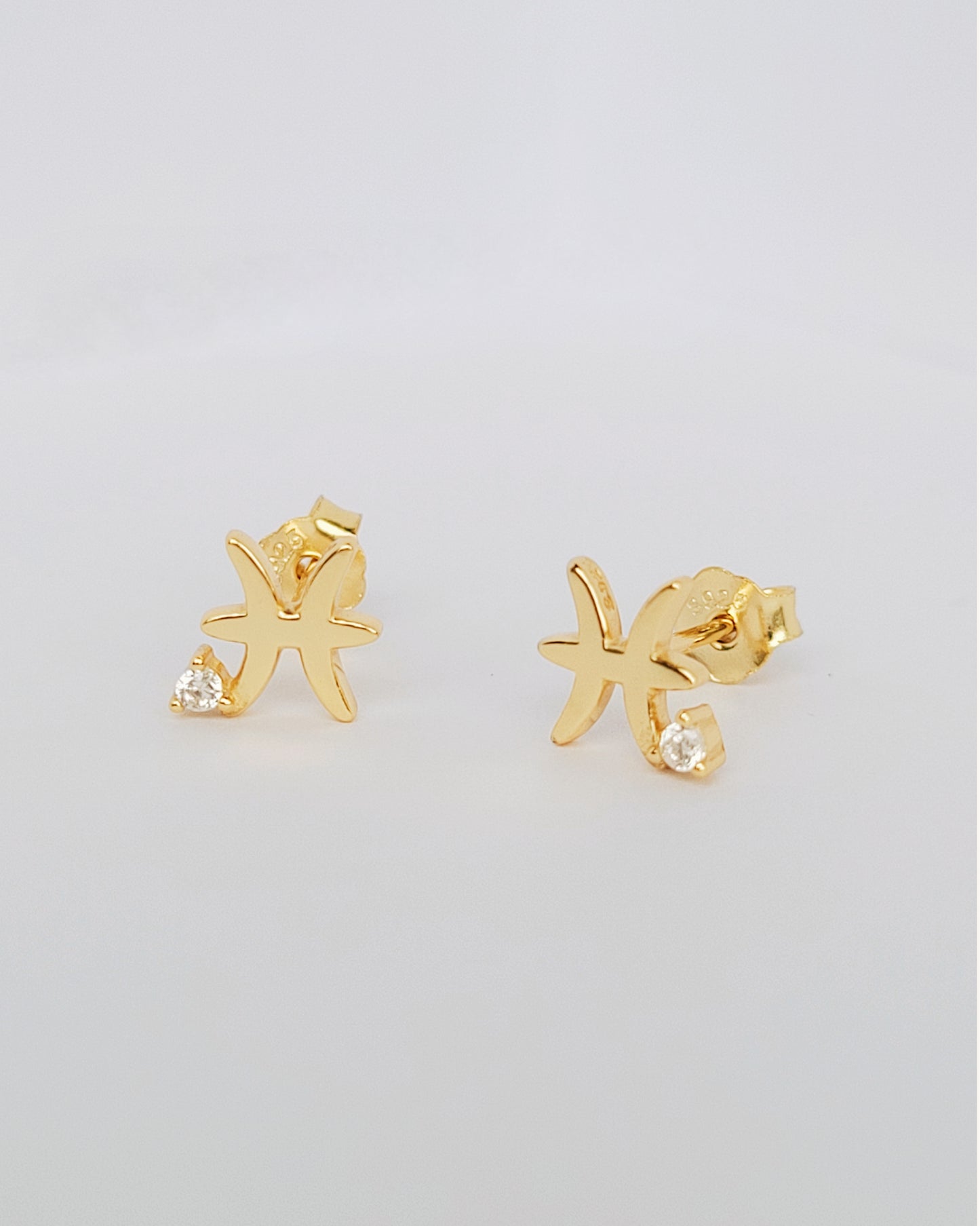 Starry Zodiac Sign Earrings · Pisces