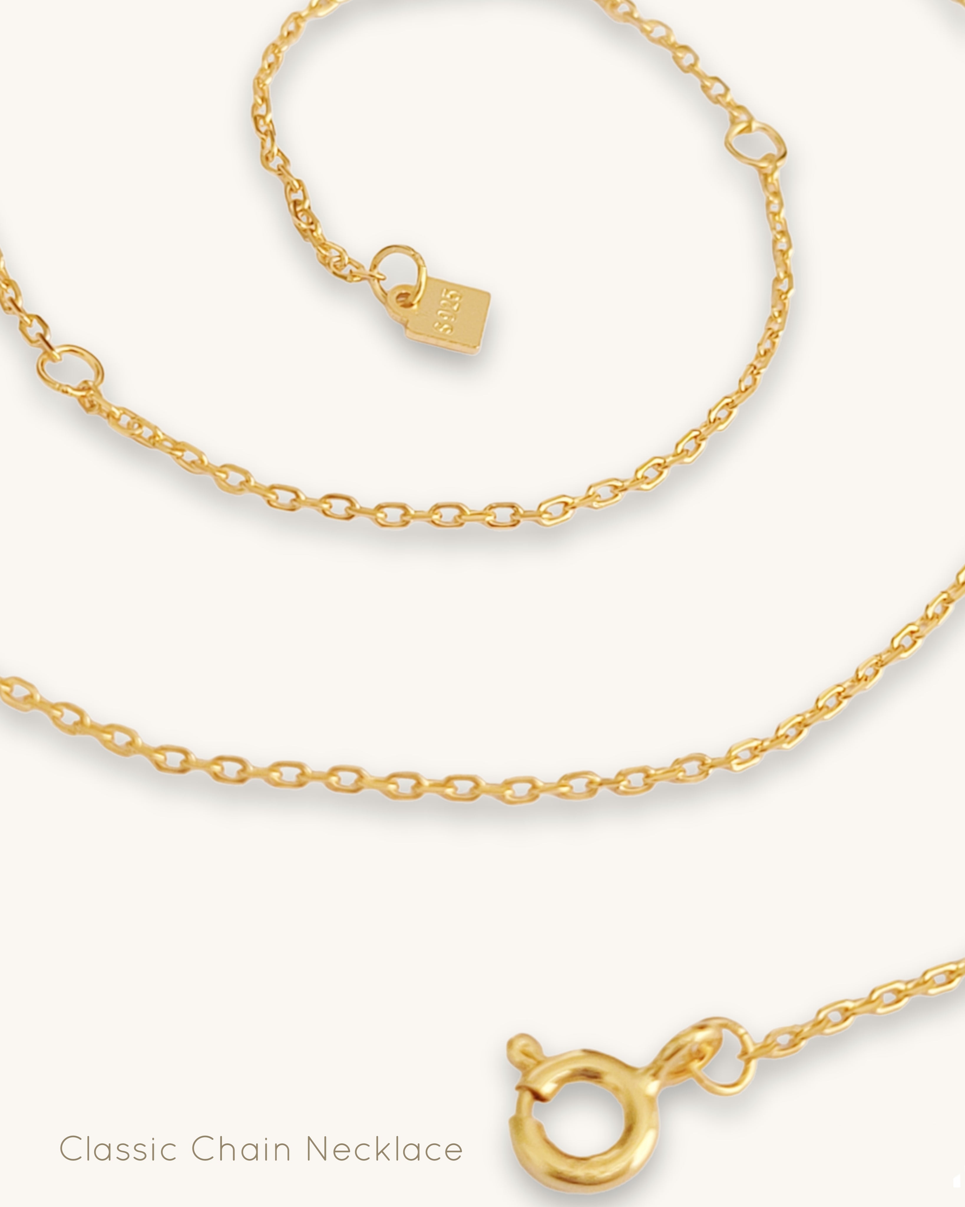 Gold plated jewellery: Sphere Classic Chain Necklace