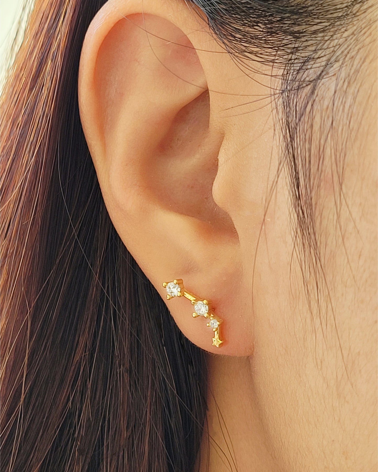 Zodiac Constellation Earring Aries silver earring