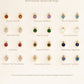 sterling silver gold plated Birthstone earrings