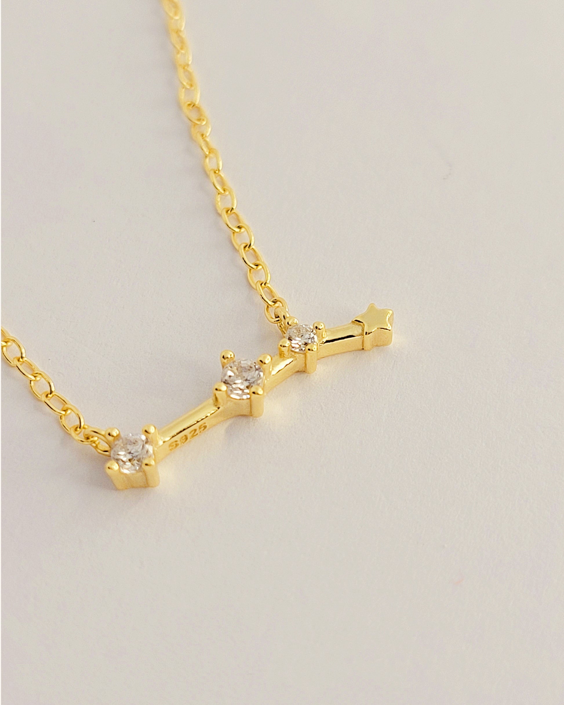 aries zodiac star sign necklace
