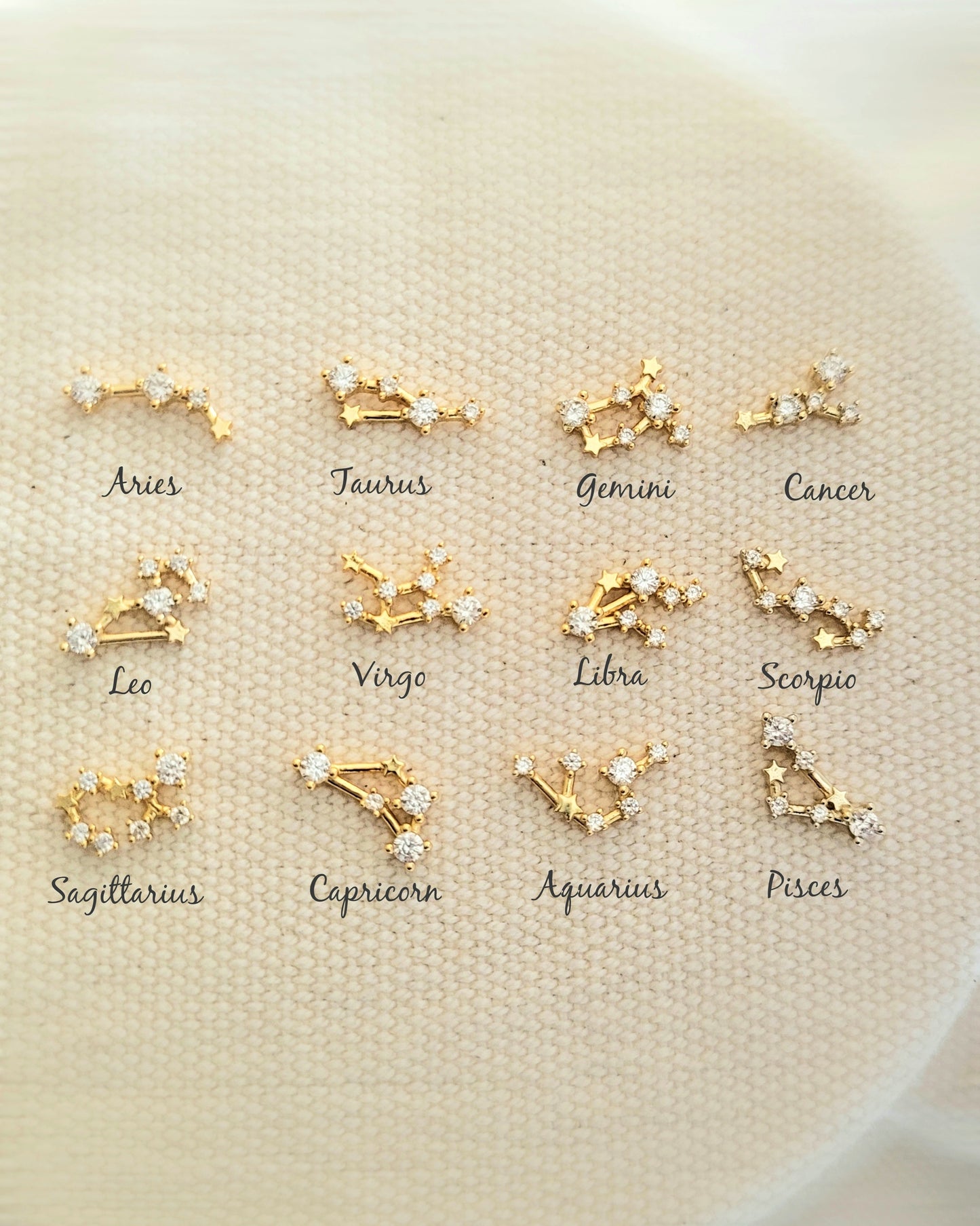 Gift for her: Zodiac Constellation Earring Aries