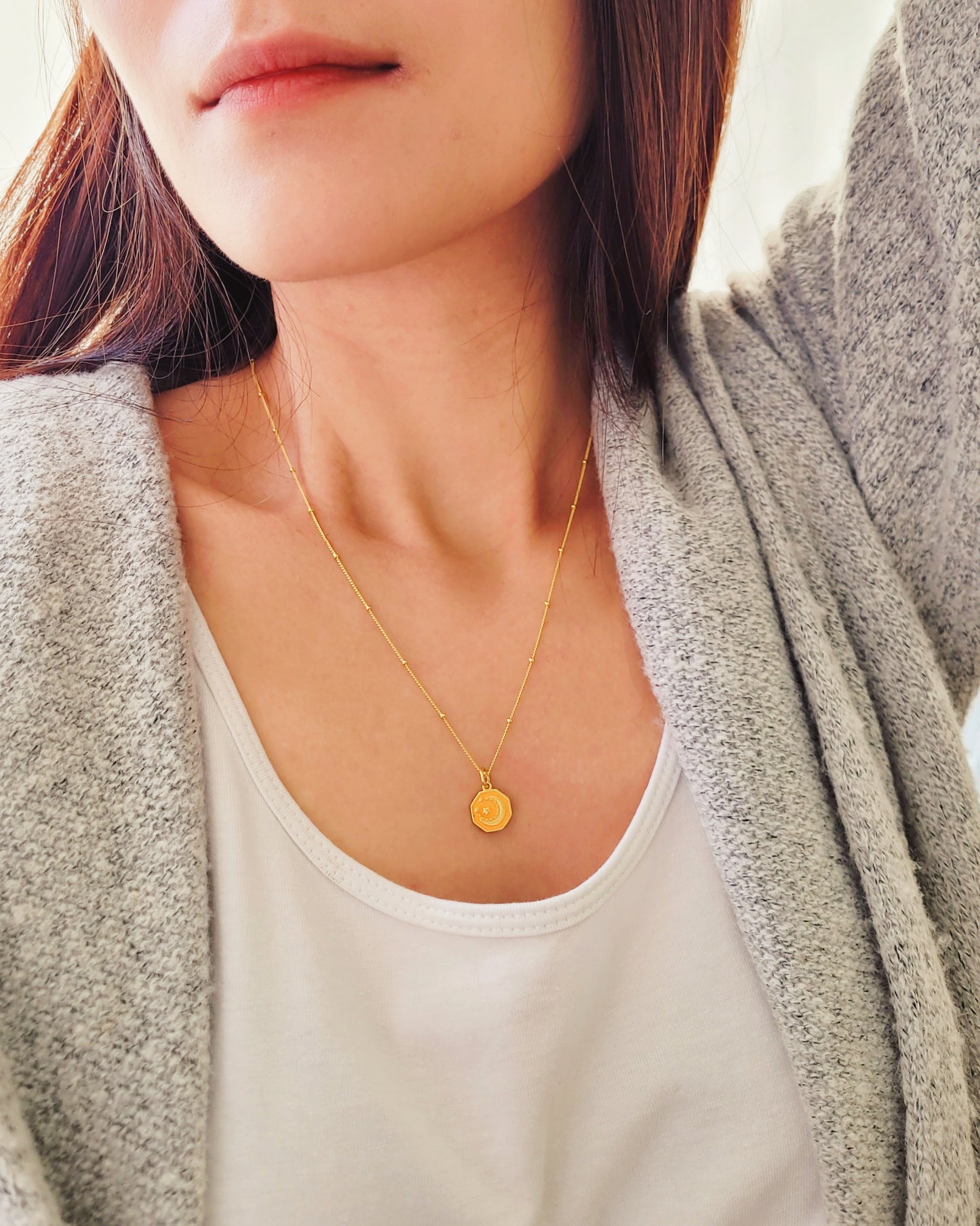 Lunar Necklace · Orange