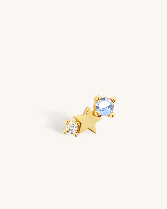 Starry Zodiac Stone Earring • Pisces