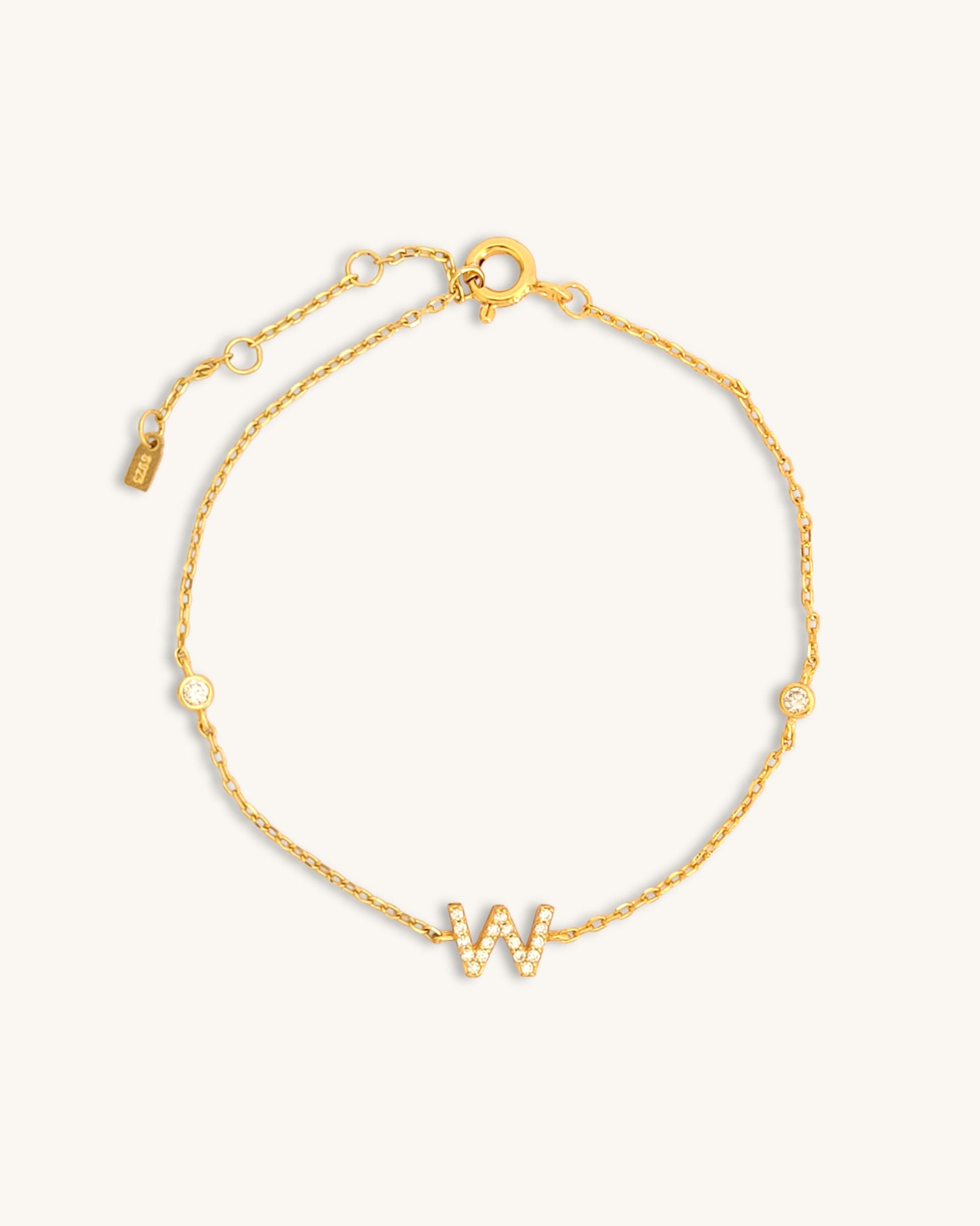 initial bracelet W